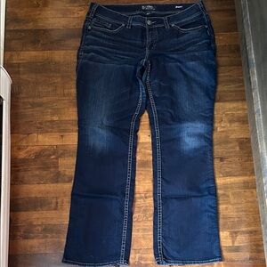 Silver Jeans Women's Dark Blue Boot Cut Jeans